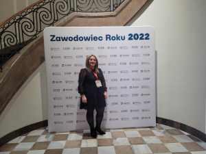 P. Katarzyna Grekowicz podczas wręczenia nagród w konkursie "Zawodowiec roku"